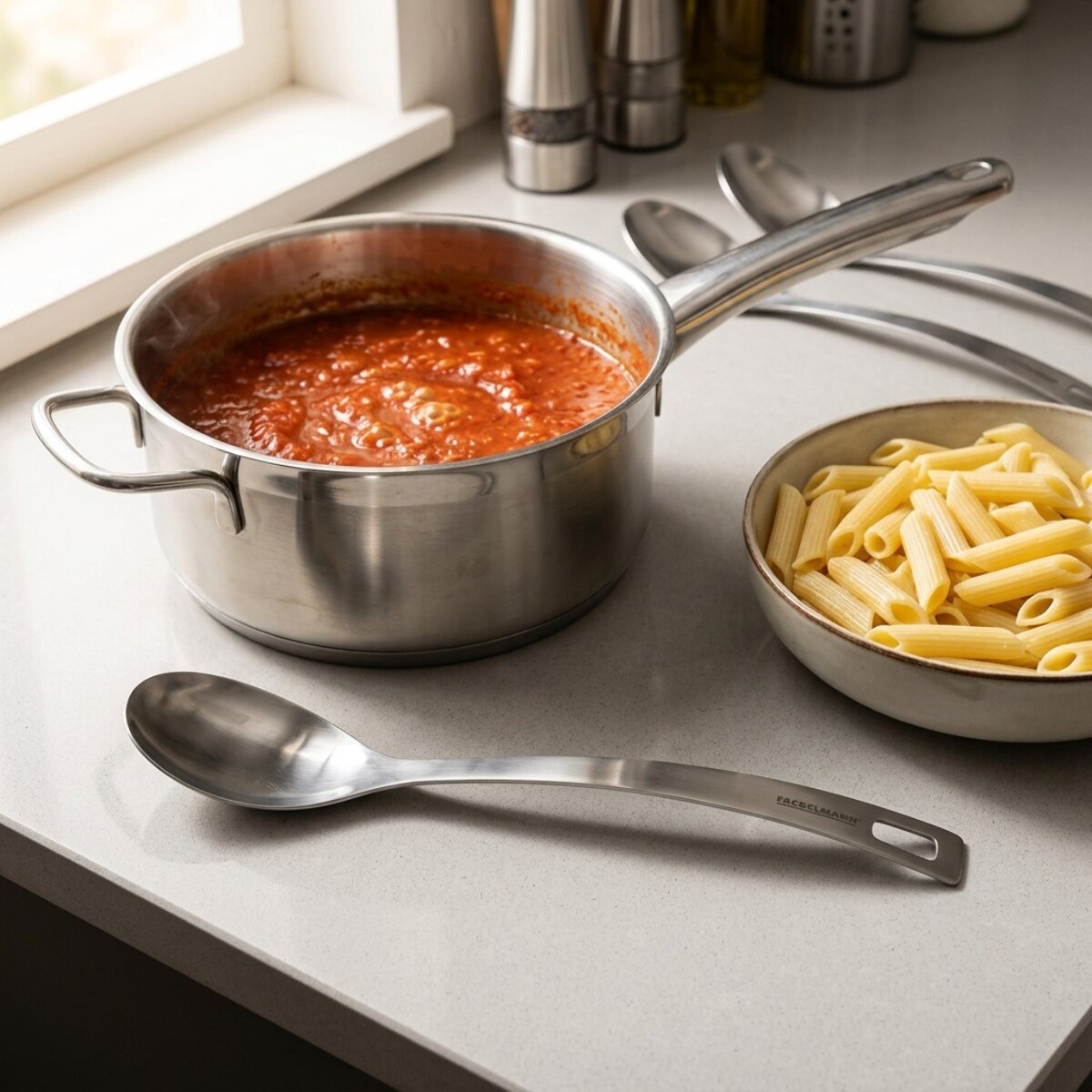 Cuillère de service inox 32 cm Fackelmann Essential
