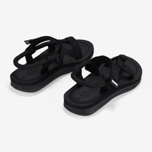 Sandalias deportivas negras de tela