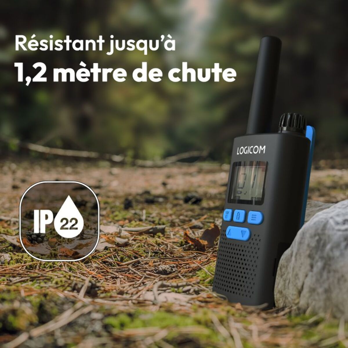 Talkie walkie LOGICOM Talkie Walkie Essentiel Noir
