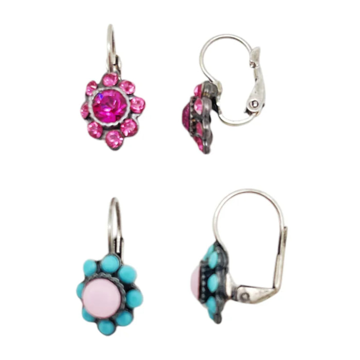 Pack 2 pares dormilonas cristal SW y plata 10µ.