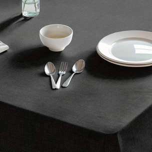 Nappe jacquard unie antitache Indra Black