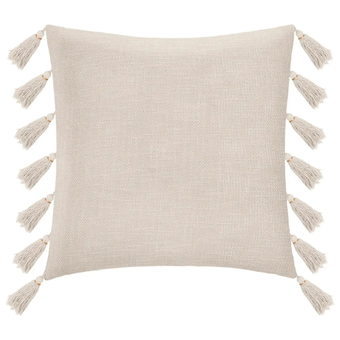 Coussin "Gyspy" en coton ivoire 50x50 cm