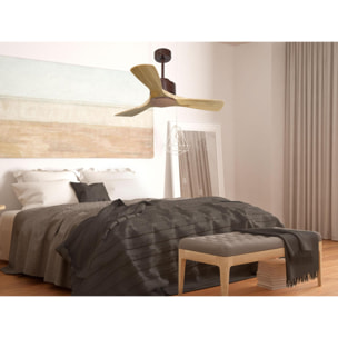 Ventilateur de plafond ø106 cm avec Wifi Réversible Hypersilence 40   W brun