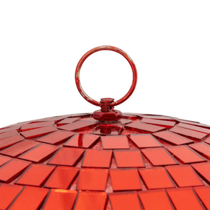 SUSP BOULE DISCO ROUGE D40