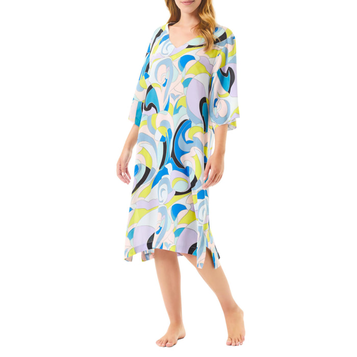 Vestido Viscosa Pico