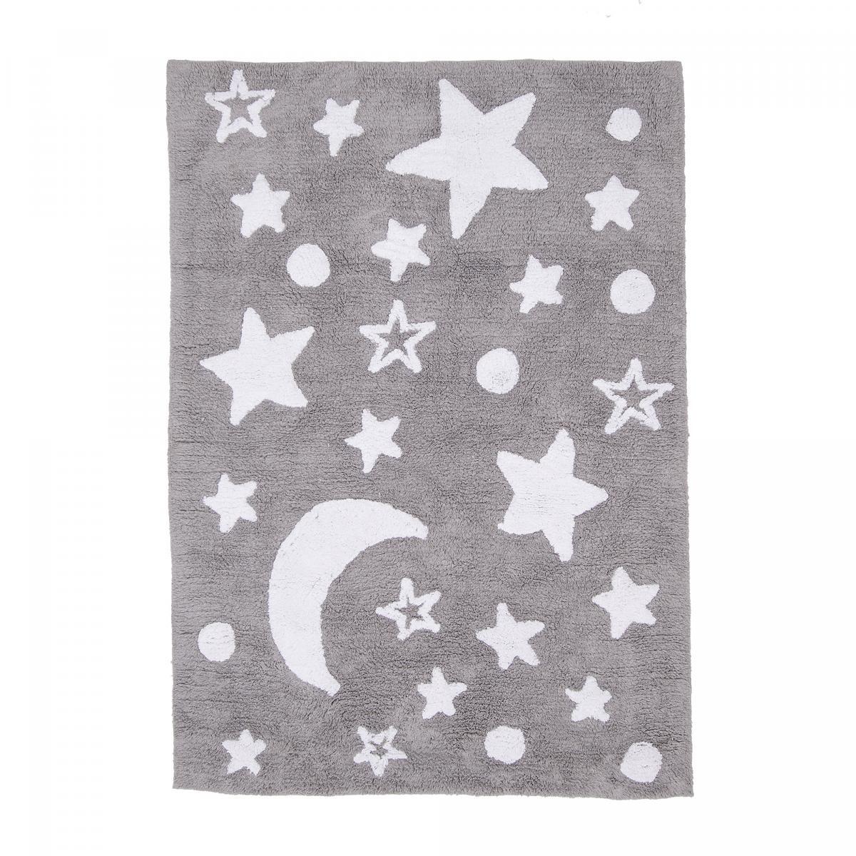 Tapis enfant 100% BIO, lune et étoile