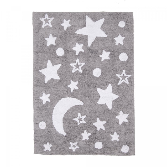Tapis enfant 100% BIO, lune et étoile