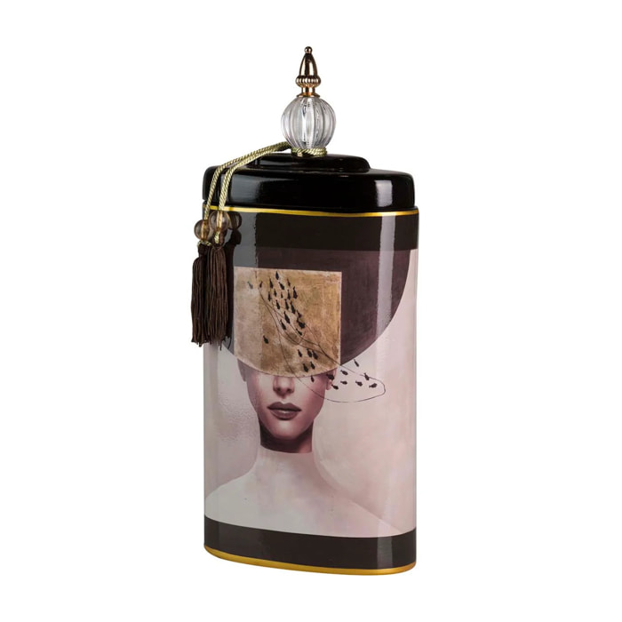 Tibor Cerámica Mujer Sombrero 20x11x47 Cm