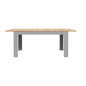 Table à manger extensible bois gris et chêne L160/206 cm - ST MALO