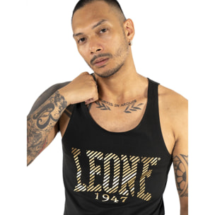 Camiseta de tirantes de hombre Leone Stripe Gold de algodón elástico