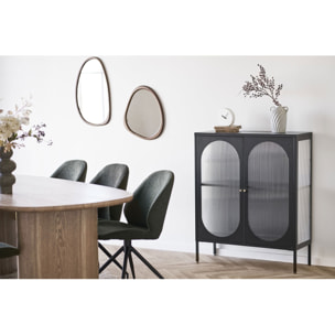 Specchio da parete Luxon in MDF effetto legno forma organica 38,5x64,5 cm