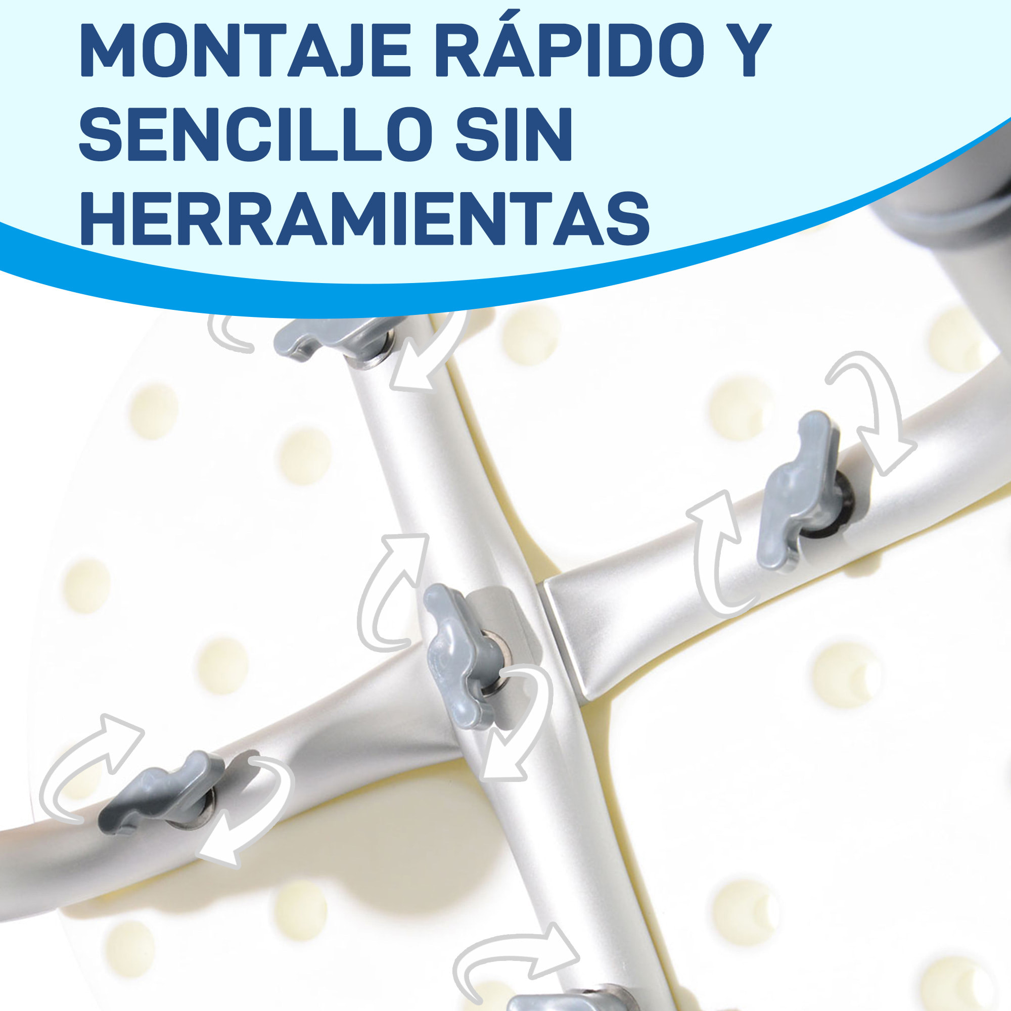 Taburete de Ducha, Silla Ducha Personas Mayores Antideslizante con Altura Regulable, Carga 135 kg, Taburete de Baño para Ancianos y Discapacitados, Blanco