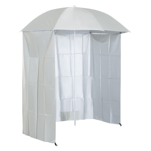 Parasol de plage Ø 2,2 x 2,2H cm protection UPF 50 + sac transport, sardines et lestage intégrés crème