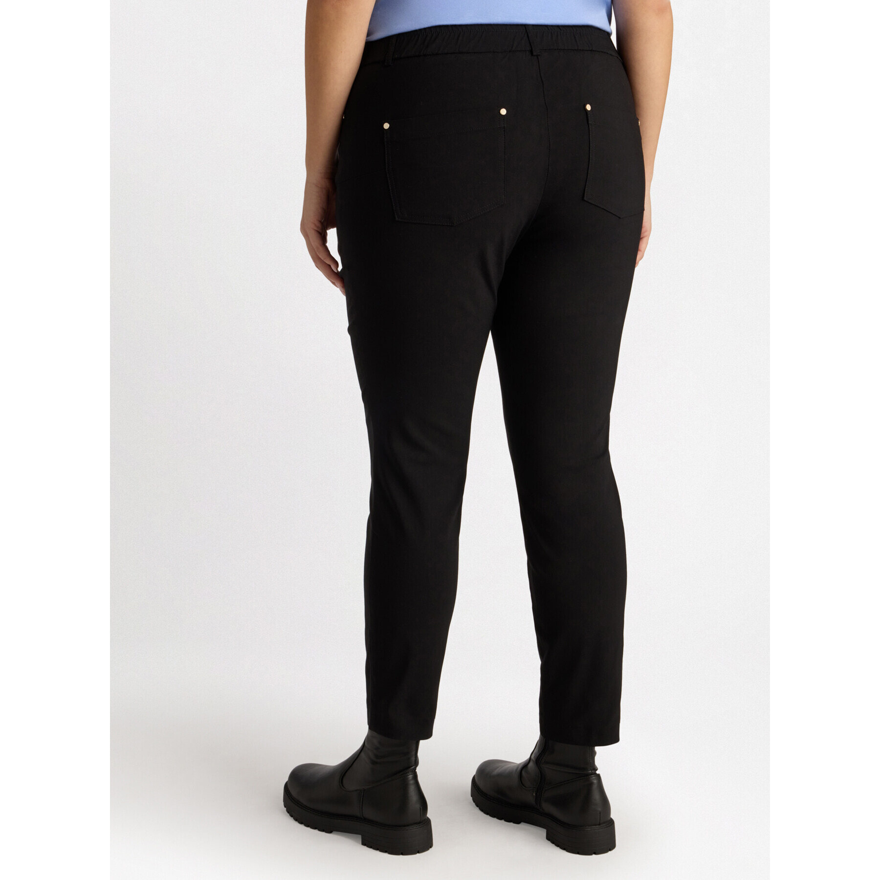 Fiorella Rubino - Pantalón pitillo con viscosa LENZING™ ECOVERO™ - Negro