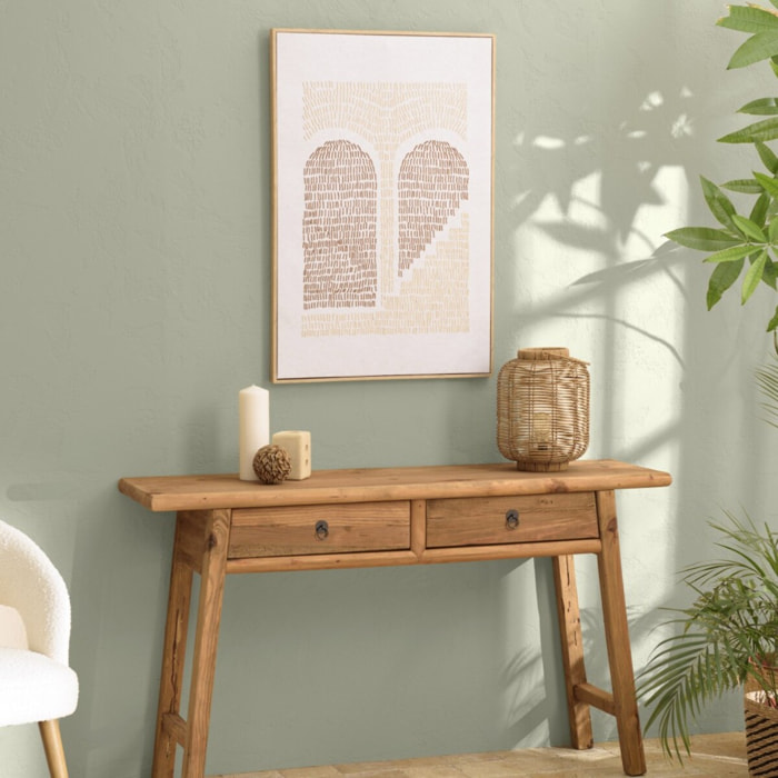 HOMER - Décoration murale 63x93cm formes abstraites n°2, cadre naturel