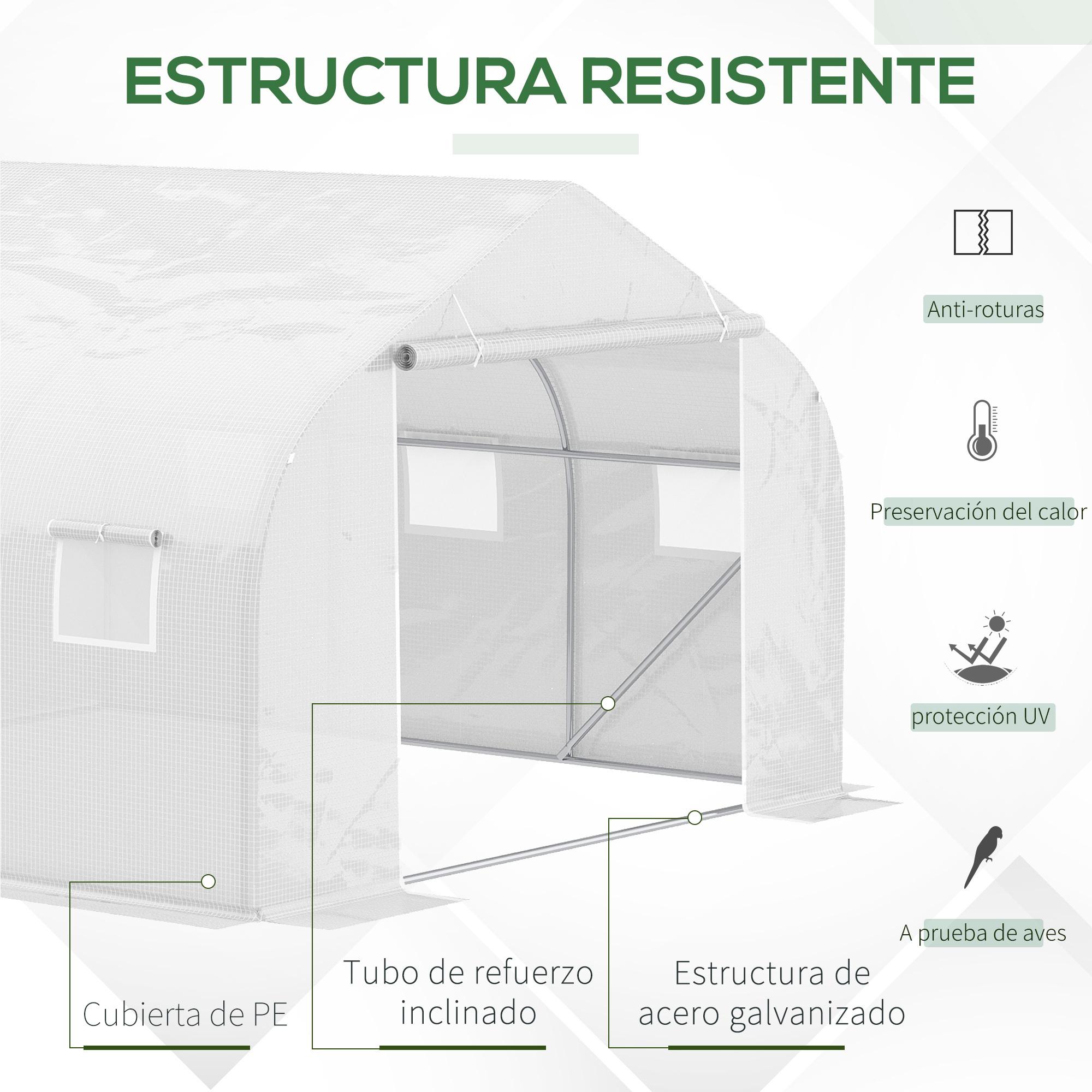 Invernadero para Cultivo de Planta de Plástico 3,5x3x2m