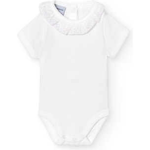 Body bebé manga corta cuello batista