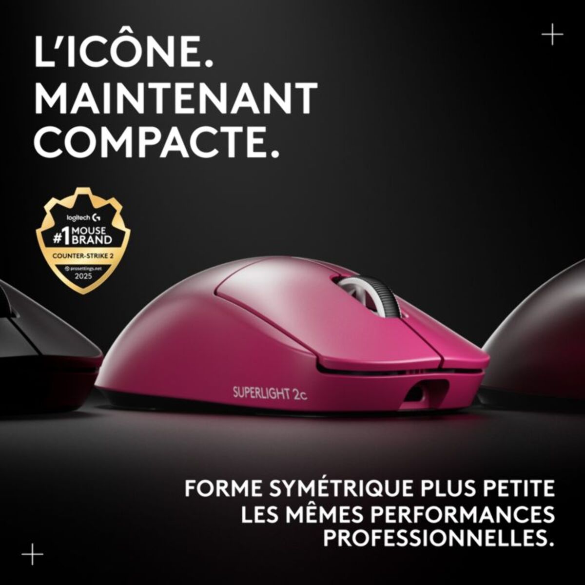 Souris Gamer Sans Fil LOGITECH Pro X superlight 2 compact Magenta