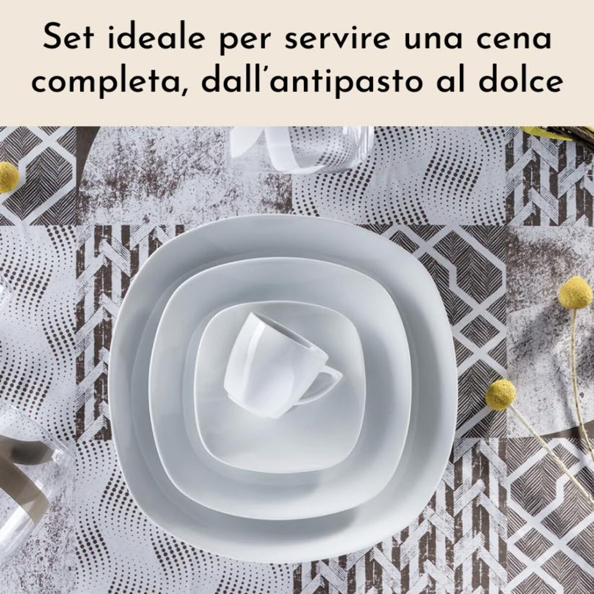 Set 6 piatti fondi Ala in porcellana