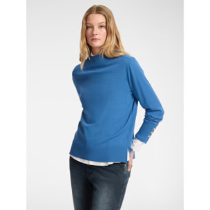 Elena Mirò - Maglia con bottoni - Bluette