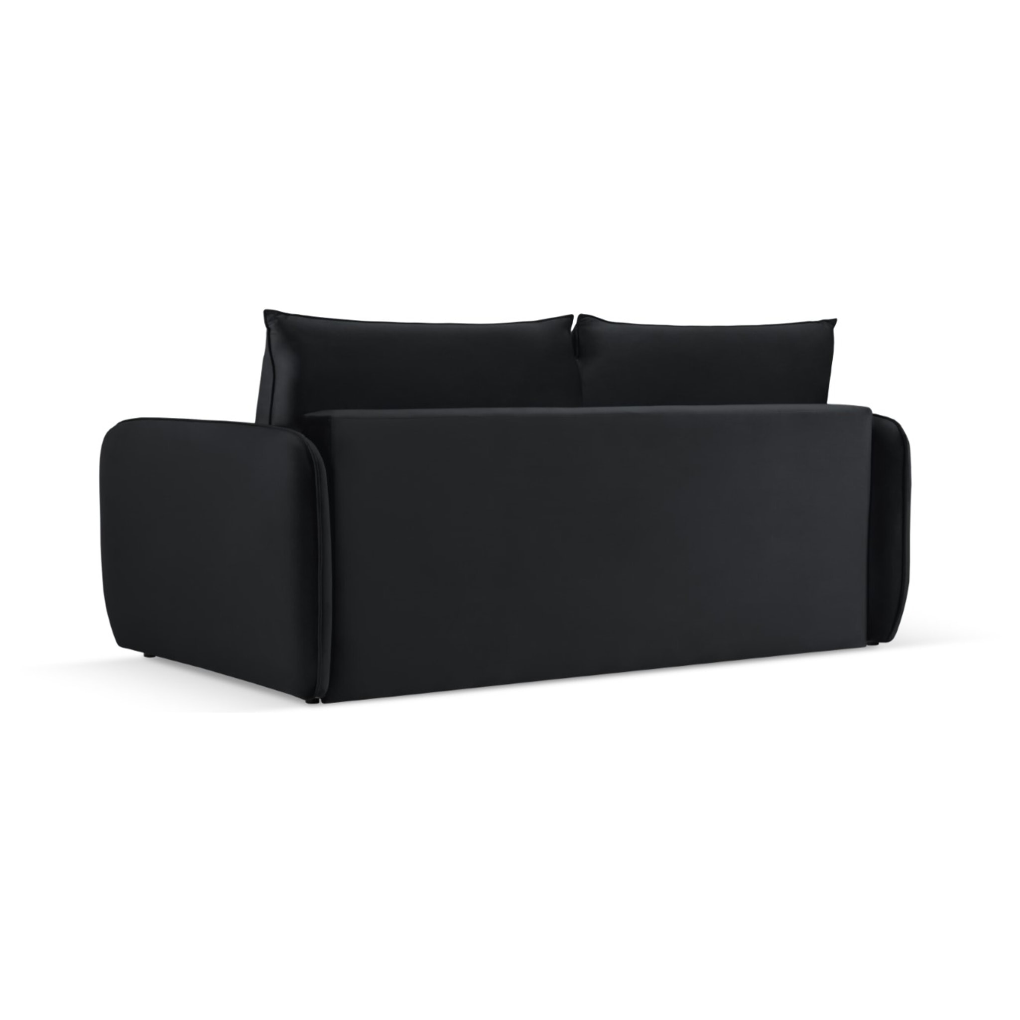 Canapé convertible "Vienna" 3 places en velours noir