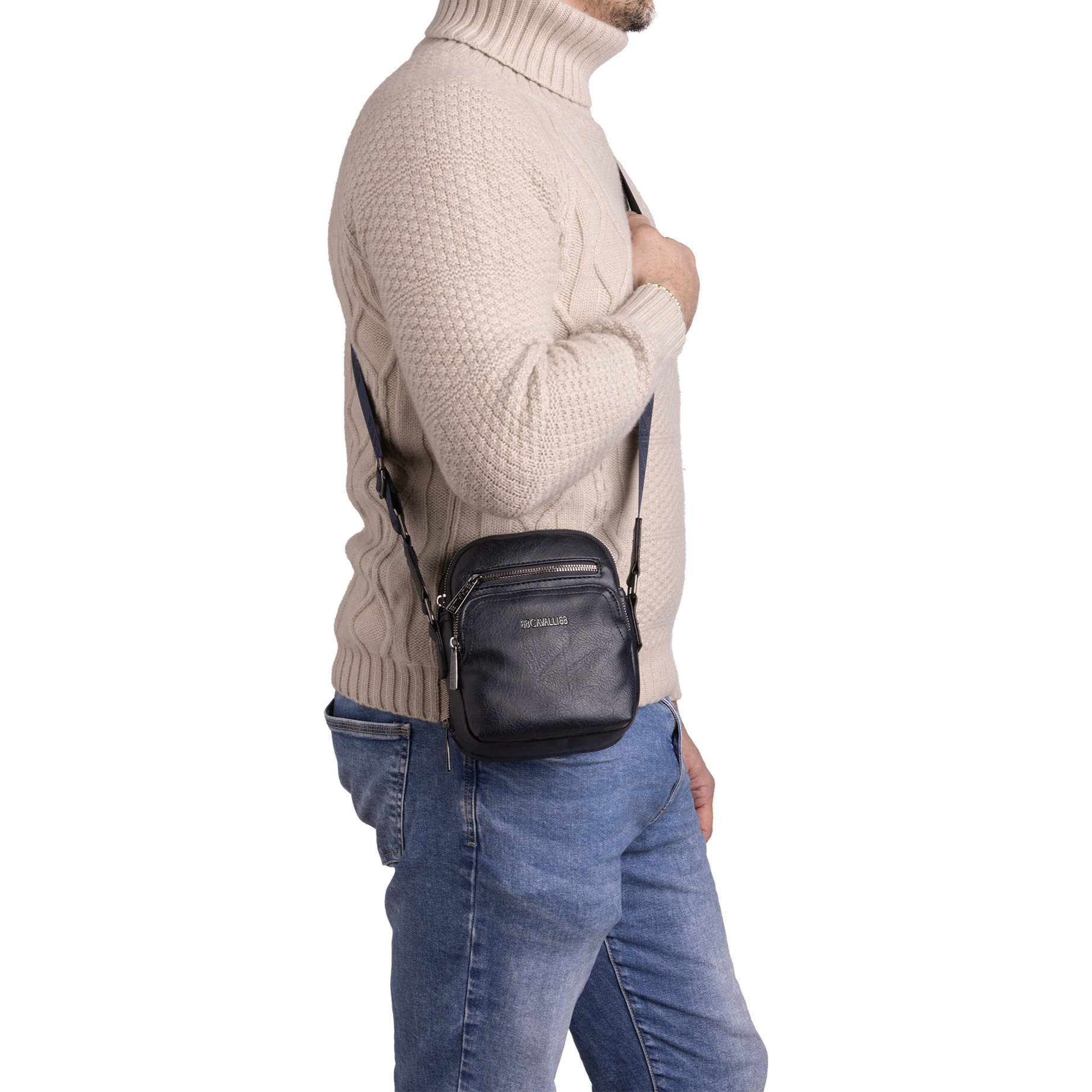 Borsa a tracolla  da uomo ecopelle Prodotto Vegano 18x15x9 cm