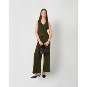 Set chaleco pantalón angorina verde