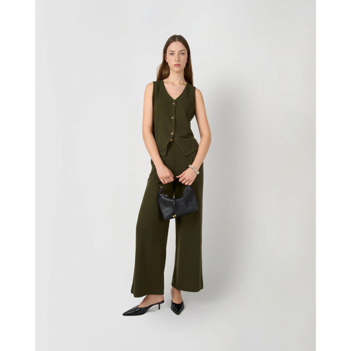 Set chaleco pantalón angorina verde