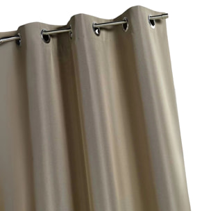 Rideau d'extérieur en tissu déperlant - Taupe