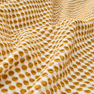 Funda nórdica tejido gofrado Fotex color amarillo ocre 100% Algodón