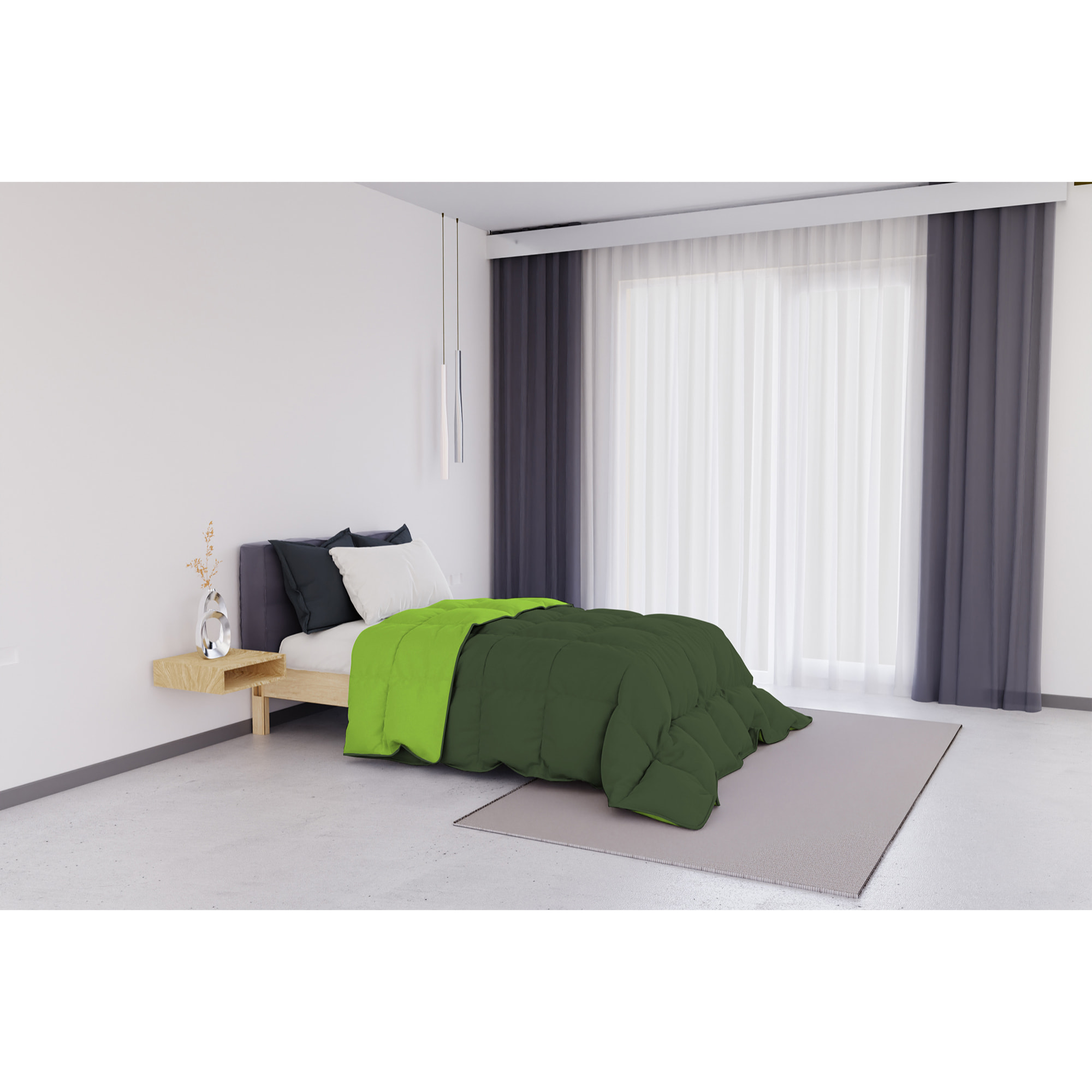 TRAPUNTA INVERNALE ELEGANT-VERDE MELA/VERDE SCURO SINGOLA