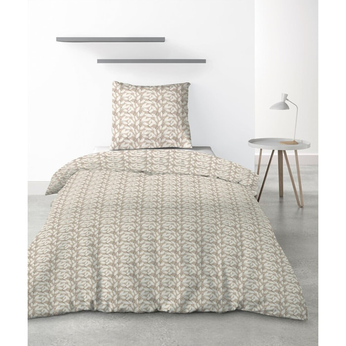 Parure De Couette 2pcs 100% Microfibre 60gsm- Carmel