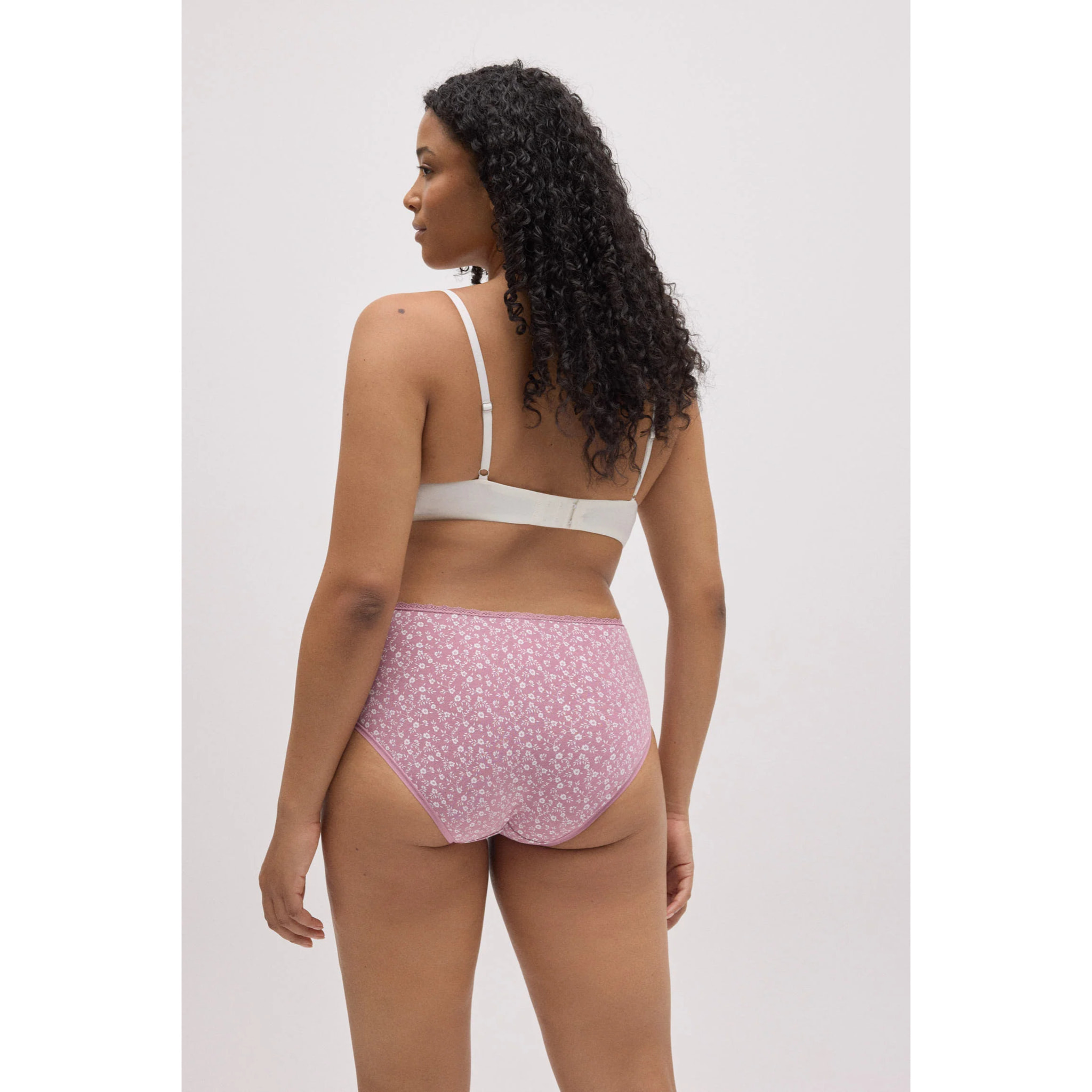 Confezione da 2 slip a vita alta con stampe rosa