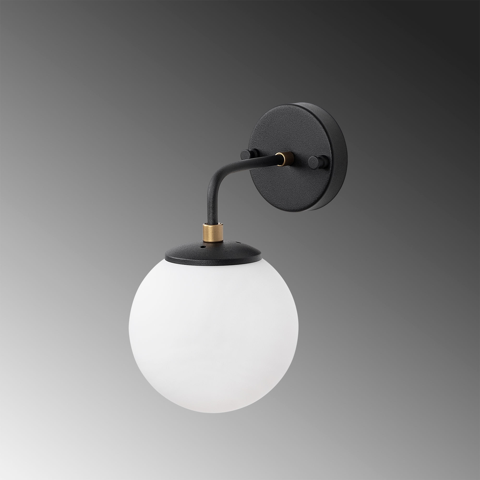 Aplique de pared, metal , negro, 15x21x27, casquillo E14 Max 40 W