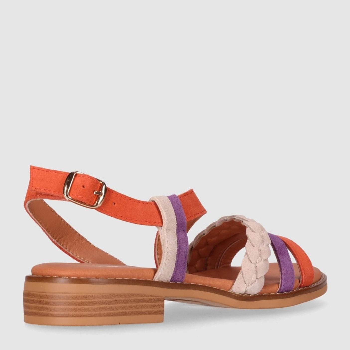 Sandalias de Piel - Multicolor - Tacón: 1 cm