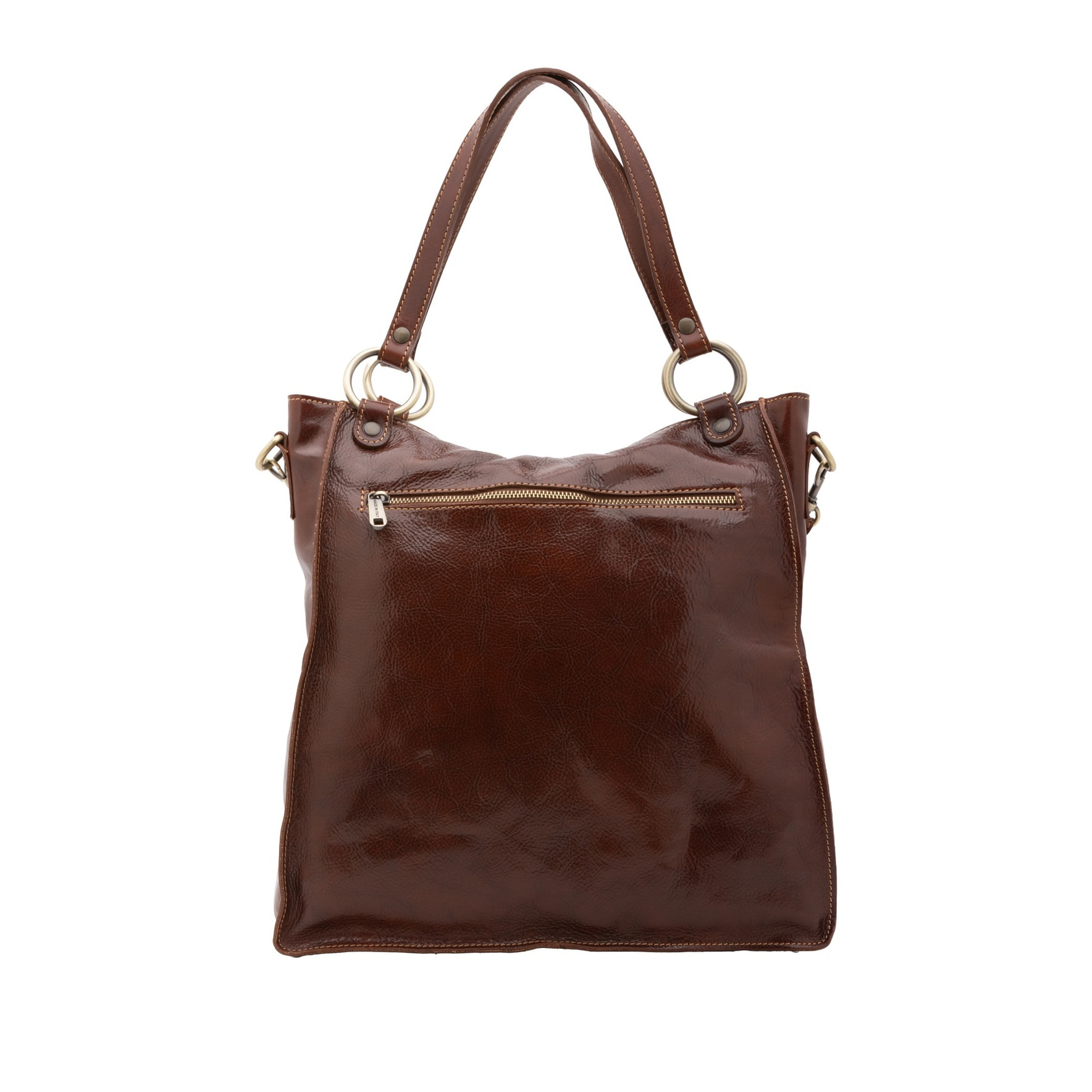Borsa a spalla da donna - Modello False - Vera pelle - 38.0 x 37.0 x 10.0 cm
