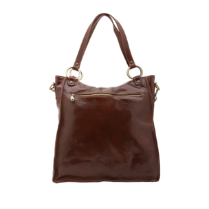 Borsa a spalla da donna - Modello False - Vera pelle - 38.0 x 37.0 x 10.0 cm