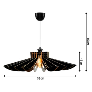 Lámpara de techo 45 cm. negro, tipo E 27 Max 45 - 60 W