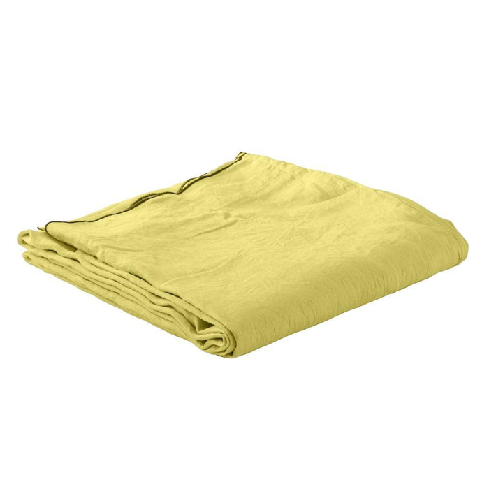 Draps plat Lin lave Vert