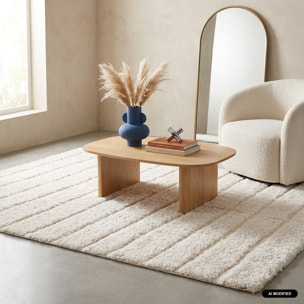 Tapis intérieur motif linéaire crème SOL