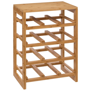 Rangement 12 bouteilles "Linha" bambou