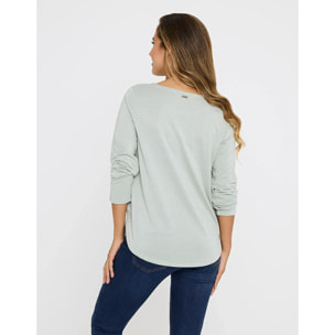 Camiseta Manga Larga Verde - Amilka