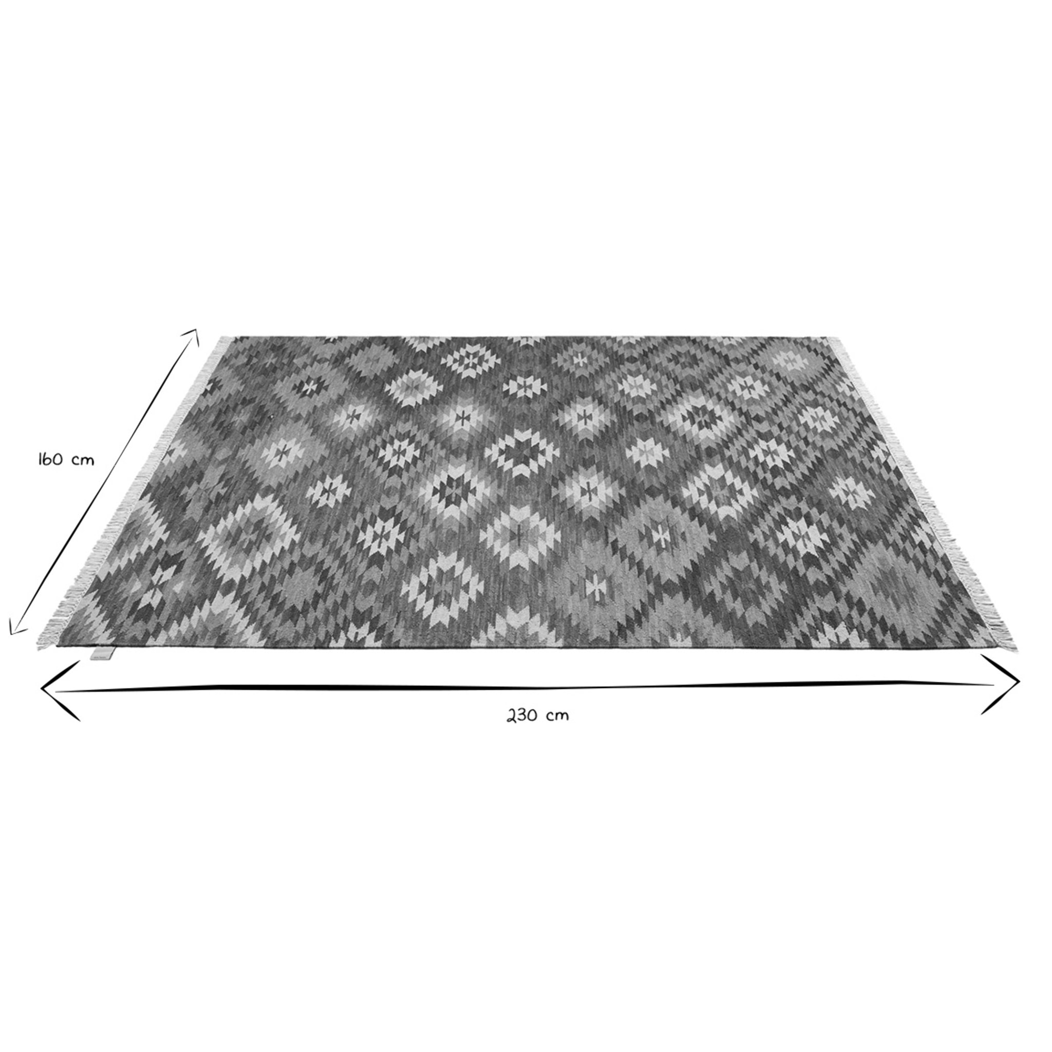 Tapis rectangulaire berbère multicolore 160 x 230 cm IZMIR