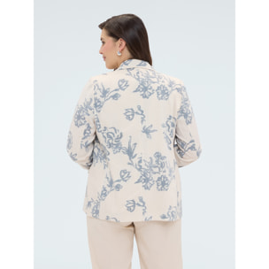 Fiorella Rubino - Blazer con estampado floral - Beige