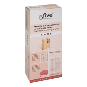 Meuble de salle de bain 1 porte Cane marron