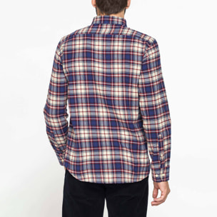 CAMICIA FANTASIA TINTO FILO IN FLANELLA LEGGERA