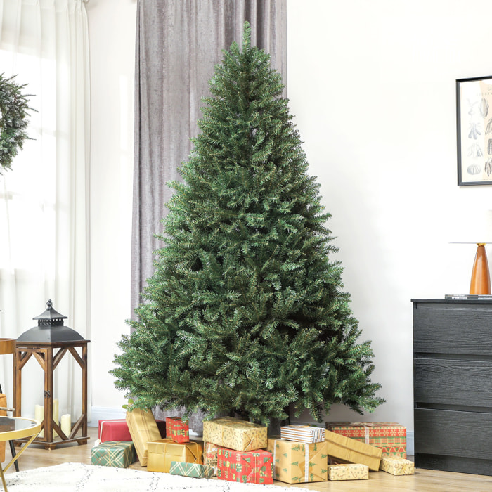 Sapin de Noël artificiel Ø130 x 210H cm 2641 branches épines imitation épicéa grand réalisme vert