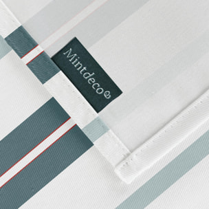 Nappe imprimée anti-tâches LIANA BLEU