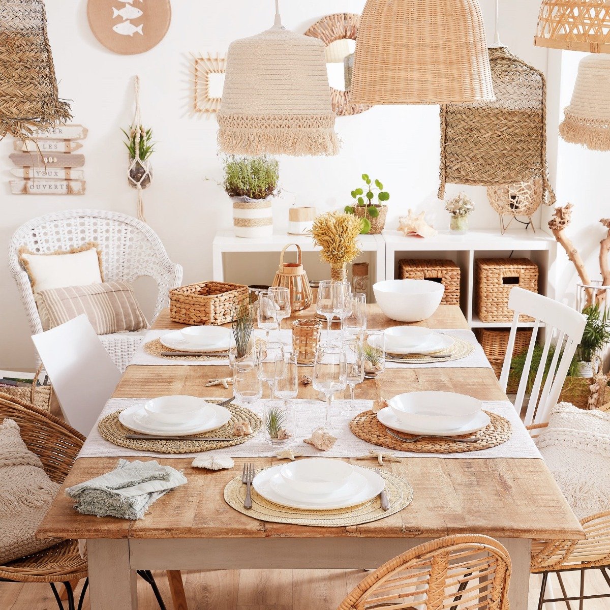 Service de table 25 pièces Ammonite Blanc - Luminarc - Effet minéral