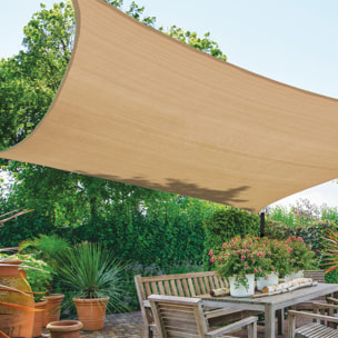 Voiles d'ombrage triangulaires - Beige